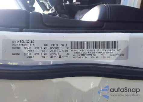 2015 Jeep Grand Cherokee Altitude z USA, uszkodzony, nr VIN 1C4RJFAG8FC835354